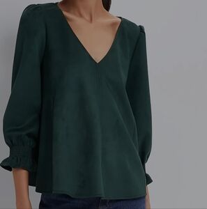 Tuckernuck Deep Green Blouse